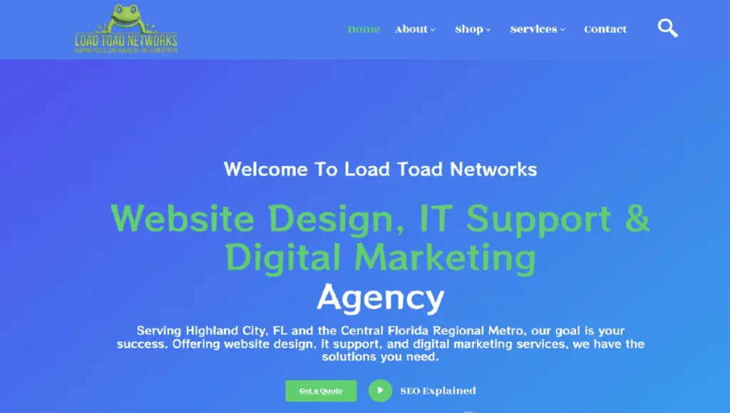 Load Toad Networks | Lakeland Website Design | Tampa Techwire